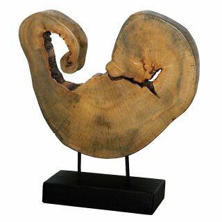 Baumscheibe "Herz" auf Ständer, gewachst, ca. 40 cm Skulptur Dekofigur Wohnaccessoires