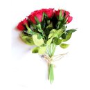 Rosen Strauß klein ca. 27 cm rot 12 Blüten...