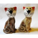 Tangoo Keramik Katze sitzend 14 cm mit Effektglasur...