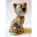 Tangoo Keramik Katze sitzend hellbraun