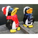 Tangoo Keramik Pinguin stehend mit Schal 19 cm Gartenstecker Dekoration