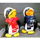 Tangoo Keramik Pinguin stehend mit Schal 19 cm Gartenstecker Dekoration