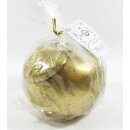Kerze Weihnachtsapfel gold gro&szlig; 10 cm Weihnachtskerze