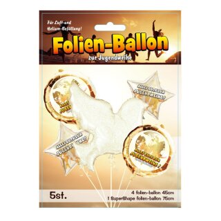 Folien - Ballon - Set "Jugendweihe", 5-tlg. ungefüllt