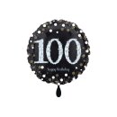 Folienballon - &Oslash; 45cm - Funkelnder Geburtstag 100...