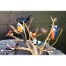 Tangoo Keramik Singvögel für Stab frostsicher Gartenstecker Dekoration