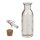 Glasflasche mit Korkenverschluss & Papierröllchen zum Beschriften Geldgeschenk Flaschenpost Dekoration