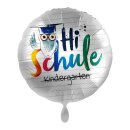 Folienballon - Ø 45cm - Hi Schule Eule Schulanfang...