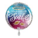 Folienballon - Ø 45 cm - Taufe Glückwunsch...