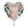Folienballon - Ø 45 cm - Taufe Engel Herz ungefüllt