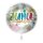 Folienballon - Ø 45cm - Juhu Bestanden Prüfung Sterne rund ungefüllt