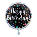 Folienballon - Ø 45 cm - Polka Dot Happy Birthday...