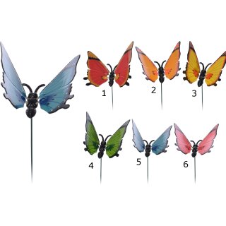 Gartenstecker Metall/Kunststoff Schmetterlinge 68 cm Dekoration