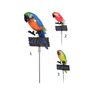 Gartenstecker Metall Papagei Vogel 68 cm Dekoration