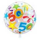 Bubble 50 mit Sternen &Oslash; 56 cm Ballon...