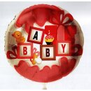 Folienballon - Ø 71 cm - XXL Baby rosa rund...