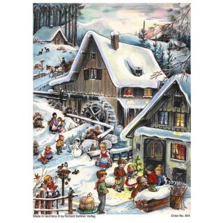 Adventskalender Bilder A4 "An der Mühle" von Richard Sellmer Verlag