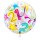 Bubble 21 mit Sternen Ø 56 cm Ballon ungefüllt Qualatex