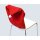 Stuhlhusse Nikolausmütze rot mit weißer Bommel ca. 60x50cm Weihnaten Dekoration