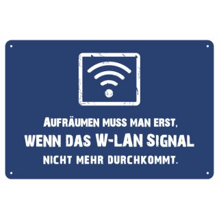 Schild Metall "W-LAN Signal" Blechschild 20 x 30 cm