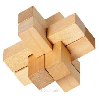 Puzzle 9 x 9 x 9 cm 5 Doppelkreuz hell mittelschwer