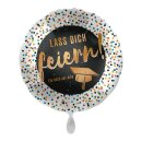 Folienballon - &Oslash; 45cm - Lass Dich feiern Grad Cap...