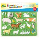 LENA® 2 Zeichenschablonen Haustiere inklusive Farbvorlagen