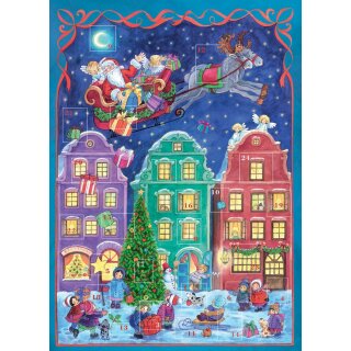 Adventskalender Bilder A4 "Kommt der Weihnachtsmann geflogen" von Richard Sellmer Verlag