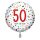 Folienballon - Ø 45cm - Happy Birthday 50 Konfetti Anagram rund ungefüllt