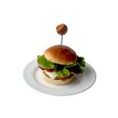 Olivenholz Burgerspieß ca. 12 cm Edelstahl mit Griff aus Olivenholz