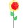 Windrad Blume Flower Duett rot/gelb Ecoline 28 x 64 cm Windspinner