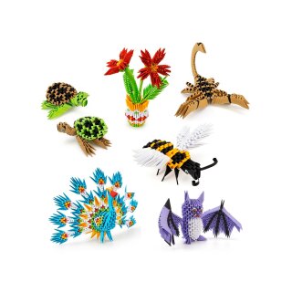 Origami Bastelset 3D Kreativset Tiere Blumen verschiedene Größen
