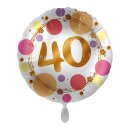 Folienballon - Ø 45cm - Shiny Dots 40 rund...