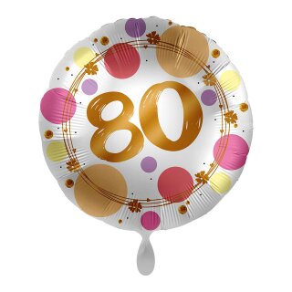 Folienballon - Ø 45cm - Shiny Dots 80 rund ungefüllt