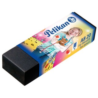 Pelikan Kunststoff-Radierer AB20 schwarz Radiergummi