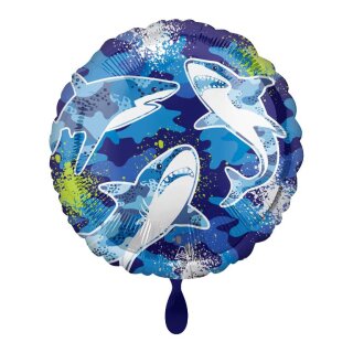 Folienballon -  Ø 45 cm - Shark Hai ungefüllt Anagram