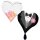 Folienballon - XXL - Wedding Couple Hearts 76 cm Herzen Anagram ungefüllt