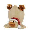 2 Enten Kopfstand mit Weihnachtsmütze rot/weiß...