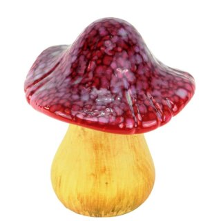 Pilz mit roter Kappe Keramik 15 x 15 x 17 cm Deko Figur Garten