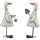 Deko Figur Ente mit Schaufel oder Eimer Teal creme Metall 20,5 x 10 x 7 cm frei stehend