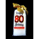 Geburtstagskerze  80 mit Zahl und Spruch