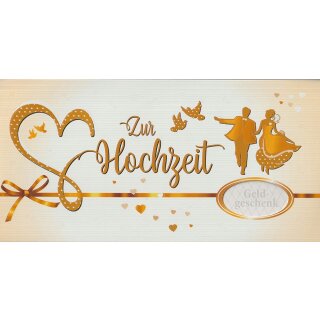 XXL Geldgeschenk Umschlag " Zur Hochzeit" Karte Gutschein Glückwunsch