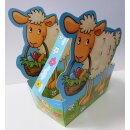5 Stück Osternest als Korb Karton Schaf und Hase mit Henkel