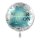 Folienballon - Ø 45 cm - Konfirmation Glückwunsch rund blau Fische ungefüllt