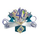 Pop up Karte 3D "40.Geburtstag" Motiv 1 Happy...