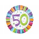 Folienballon "50"ungefüllt Geburtstagszahl Radiant