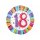 Folienballon "18" ungefüllt Geburtstagszahl Radiant