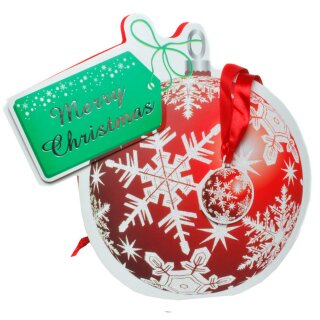 Geschenktasche T&uuml;te Weihnachtkugel Christbaumkugel Merry Christmas