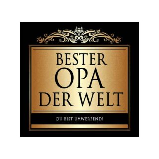 Flaschen-Etikett elegant "Bester Opa" selbstklebend, Aufkleber