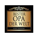 Flaschen-Etikett elegant "Bester Opa" selbstklebend, Aufkleber